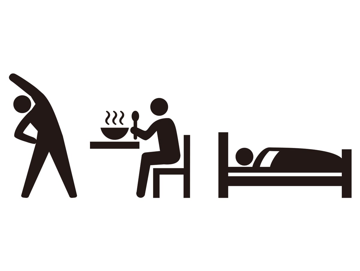一人暮らしの要は、食事・運動・睡眠